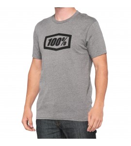 100%, ICON Short Sleeve Tee Heather Grey, VUXEN, S, GRÅ