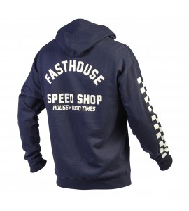 Fasthouse, Haven Hooded Zip-Up, Navy - 2X, VUXEN, XXL, BLÅ