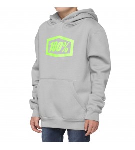 100%, ESSENTIAL Youth Pullover Hoodie Fleece Vapor, BARN, S