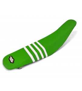 Moto Seat, Sadelöverdrag Stripes, VIT GRÖN