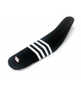 Moto Seat, Sadelöverdrag Stripes, SVART VIT