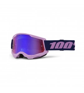 100%, STRATA 2 Glasögon Purple - Red/Blue Mirror  Lens, VUXEN