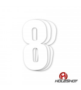 Holeshot, Siffror 10st, 11 X 5 cm, 8, VIT