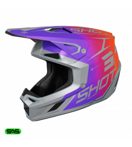 Shot, HJÄLM SPEED KID SIDE PURPLE MATT, BARN, L