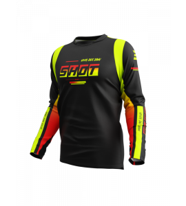 Shot, TRÖJA DEVO BLOCK, VUXEN, XL, NEON SVART GUL