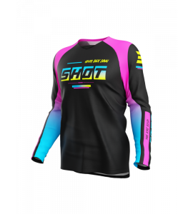 Shot, TRÖJA DRAW KID BLOCK, BARN, 12/13, SVART BLÅ ROSA