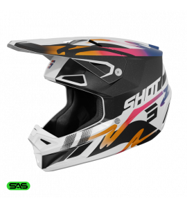 Shot, HJÄLM SPEED WAVE BLACK WHITE, PEARLY, VUXEN, XS