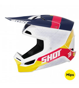 Shot, HJÄLM RACE RIDGE RED BLUE GLOSSY, VUXEN, L
