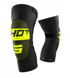 Shot, KNÄSKYDD AIRLIGHT KID BLACK NEON YELLOW, BARN, L XL