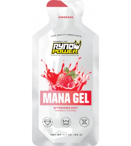 Ryno Power, Mana Performance Gel Strawberry, 12pack