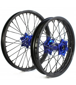 Holeshot, Komplett Hjulset, 1,85/1,60, 16/19", BAK FRAM, MATT SVART BLÅ