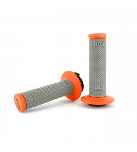 Progrip, 708 Dual Density Full Diamond LOCK ON GRIPS, ORANGE GRÅ