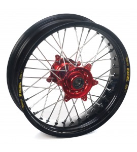 Haan Wheels, Komplett Hjul SM, 5,00, 17", BAK, SVART RÖD