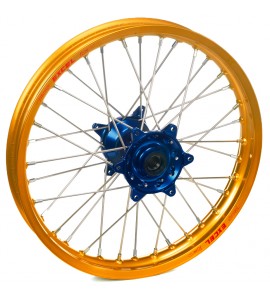 Haan Wheels, Komplett Hjul, 1,60, 14", BAK, BLÅ GULD