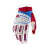 100%, AIRMATIC 2 Handskar Red/White/Blue, VUXEN, XL, VIT RÖD BLÅ