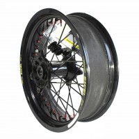 Haan Wheels, Komplett Hjul SM, TUBELESS, 5,00, 17", BAK, SVART RÖD