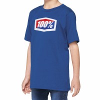 100%, OFFICIAL Youth T-Shirt Blue , BARN, S, BLÅ