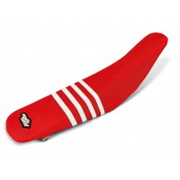 Moto Seat, Sadelöverdrag Stripes, VIT RÖD