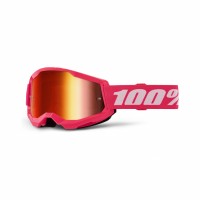 100%, STRATA 2 Glasögon Pink - Mirror Red Lens, VUXEN