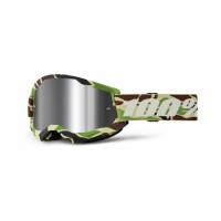100%, STRATA 2 Glasögon War Camo - Mirror Silver Lens, VUXEN
