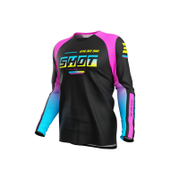 Shot, TRÖJA DRAW KID BLOCK, BARN, 12/13, SVART BLÅ ROSA