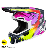 Shot, HJÄLM LITE RACING, BLUE NEON YELLOW, PEARLY, VUXEN, XS