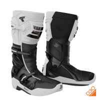 Shot, BOOTS RACE 8 WHITE BLACK CHROME, VUXEN, 45