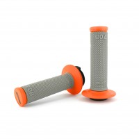 Progrip, 708 Dual Density Full Diamond LOCK ON GRIPS, ORANGE GRÅ