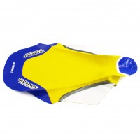 Tecno-X, Sadelöverdrag, RM 125, 96-00 Gul/Blå